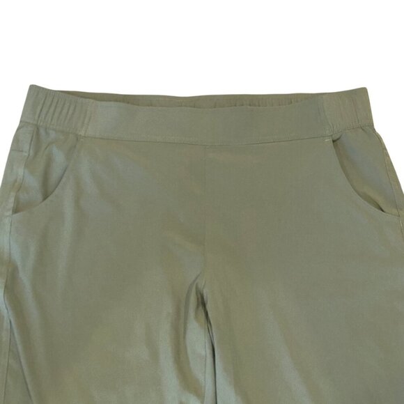 Eddie Bauer Traveler Ankle Pant Pull On Pockets Size L Green #157S - Picture 6 of 9